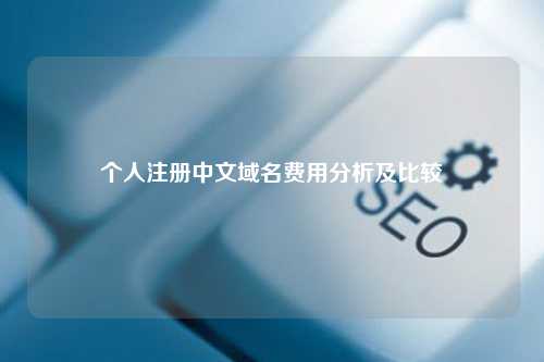 个人注册中文域名费用分析及比较